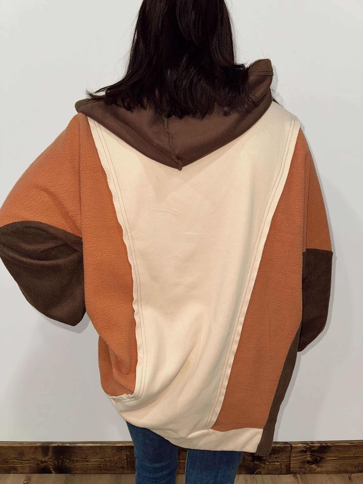 Beige Oversized Color-block