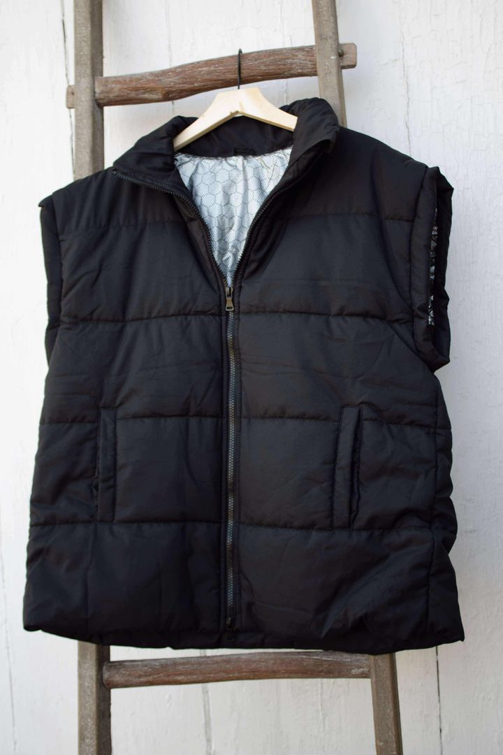 Black Oversized Puffer Vest